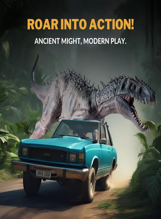 CRYA مجسم ديناصور إندومينوس ريكس، مجسمات ديناصورات إندومينوس ريكس واقعية وكبيرة الحجم للأطفال، لعبة ديناصور إندو ريكس للعب والعرض، ألعاب ديناصورات العصر الجوراسي للأولاد والبنات (إندومينوس ريكس) - Image 4